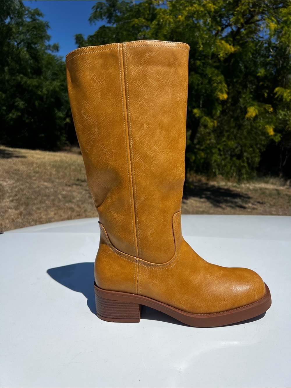 Women's Over-the-Knee Tan Boots — Sleek Everyday Riding Style